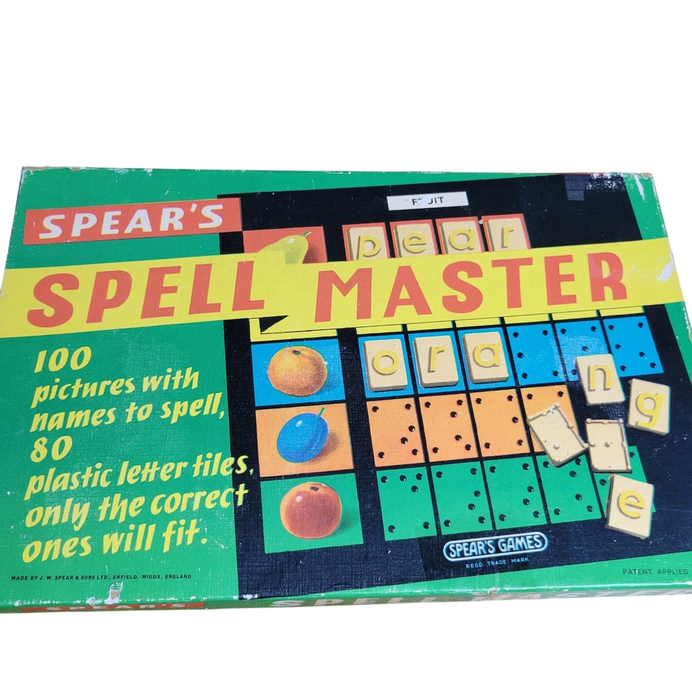 Vintage Spears Games Spell Master Educational Toy Spelling Game Made in England
